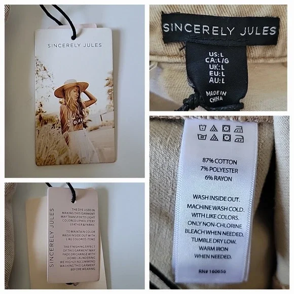 Sincerely Jules Strapless Square Neck Denim Midi Pencil Dress Beige NEW Neutral - Picture 10 of 12